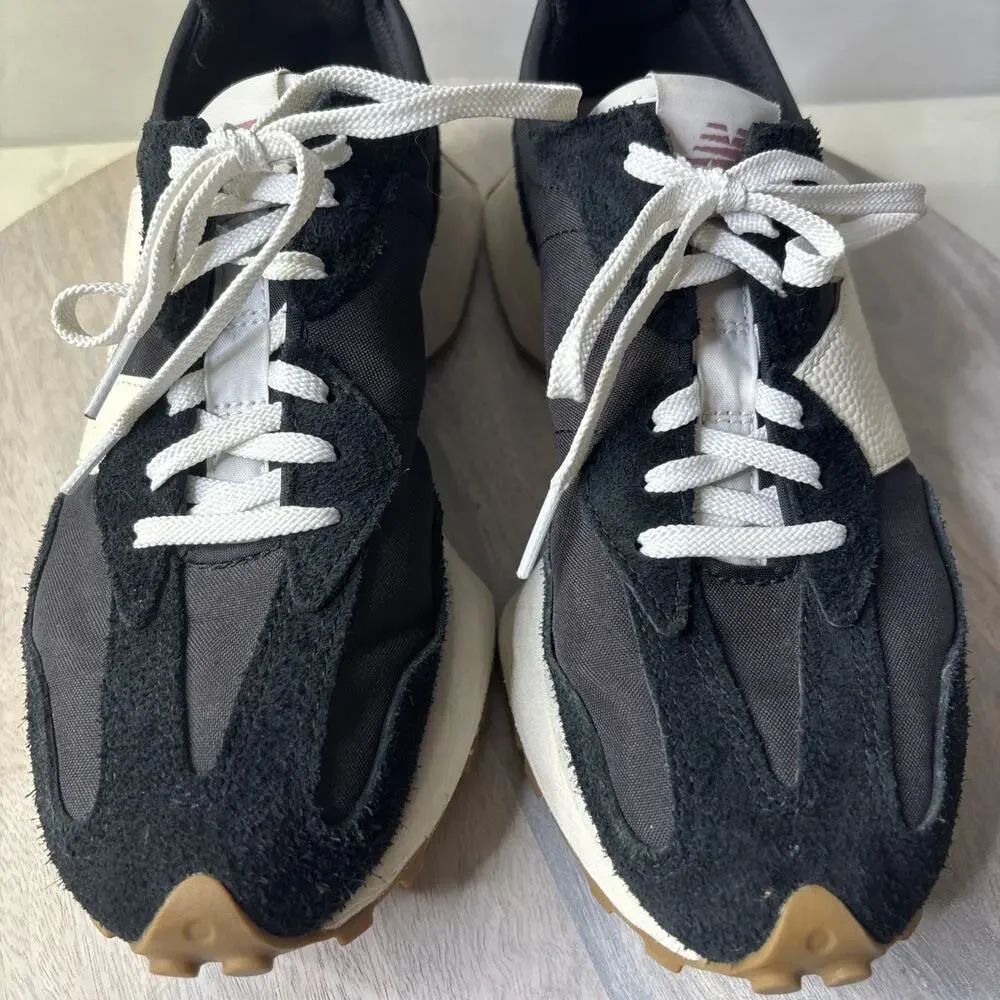 New Balance 327 Black White Retro Running Sneakers Women’s Size 8.5 - Picture 7 of 16
